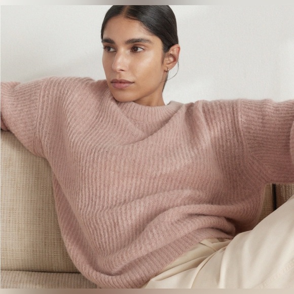 Everlane Pink Ribbed Women's Sweater - Picture 4 of 9